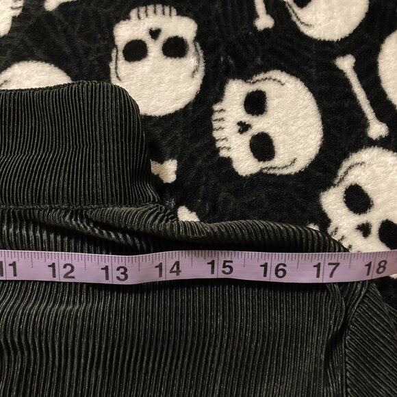 CYRUS Black ribbed button-front shirt corporate goth blouse MEDIUM LARGE XL top - Picture 11 of 14